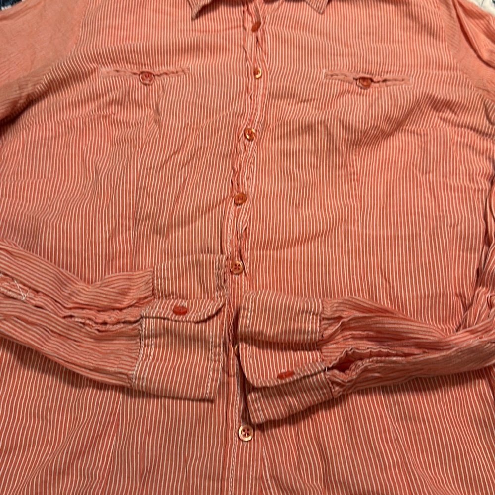 Sfera Casual Basic Striped Women’s Size M Button … - image 7